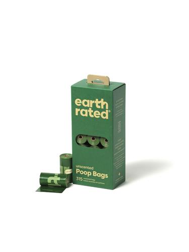 Earth Rated Poop Bags – Unscented Refill 21 Rolls (315 Bags)