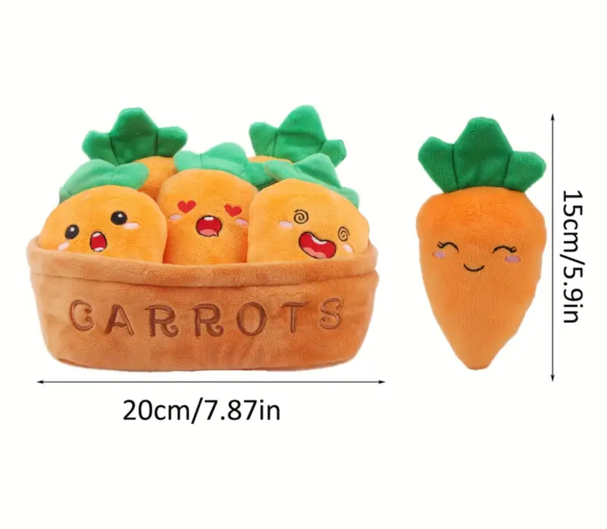 Keep Calm and Carrot On! - Doggie Plush Toy