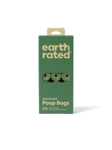 Earth Rated Poop Bags – Unscented Refill 21 Rolls (315 Bags)