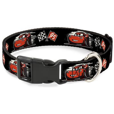 Lightning McQueen Dog Collar – Wide, Large (18"–32")