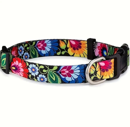Floral Dog Collar - Large
