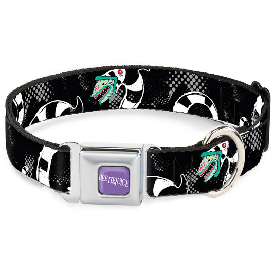 Beetlejuice Sandworm Buckle Collar -  Wide Collar - Large (18"-32")